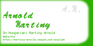 arnold martiny business card